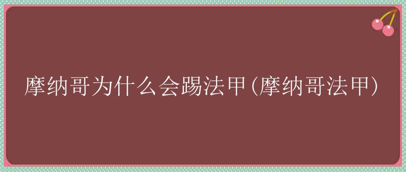 摩纳哥为什么会踢法甲(摩纳哥法甲)