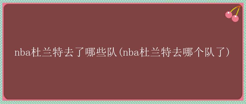 nba杜兰特去了哪些队(nba杜兰特去哪个队了)