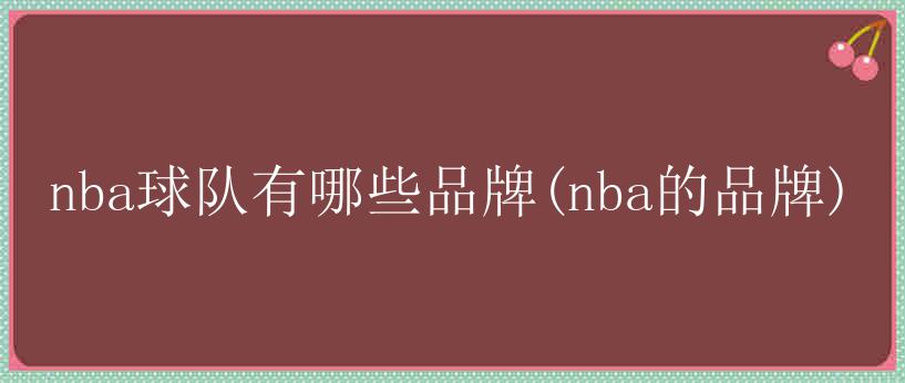 nba球队有哪些品牌(nba的品牌)