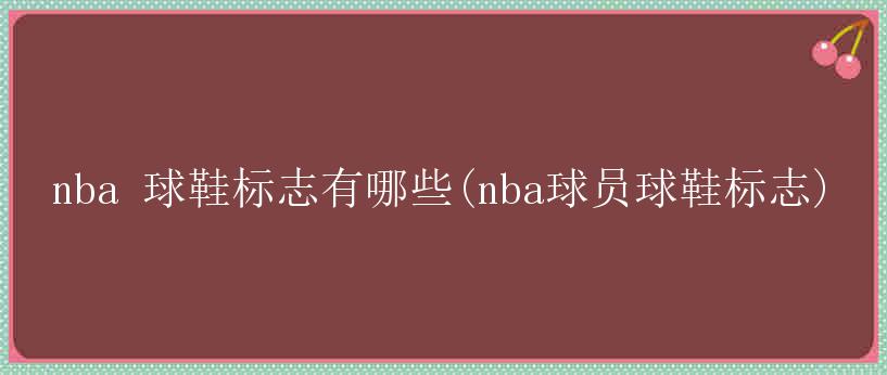 nba 球鞋标志有哪些(nba球员球鞋标志)