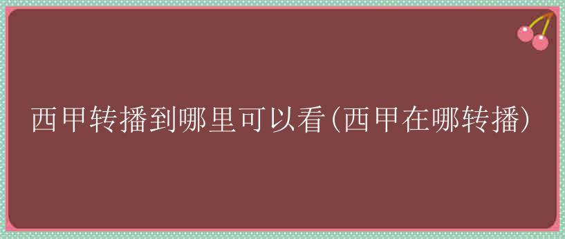 西甲转播到哪里可以看(西甲在哪转播)