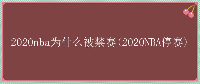 2020nba为什么被禁赛(2020NBA停赛)