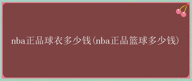 nba正品球衣多少钱(nba正品篮球多少钱)