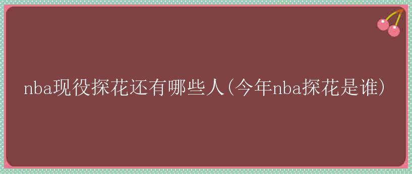 nba现役探花还有哪些人(今年nba探花是谁)