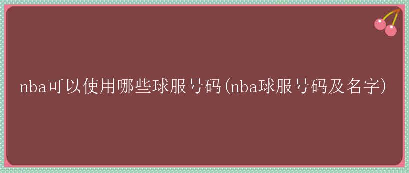 nba可以使用哪些球服号码(nba球服号码及名字)