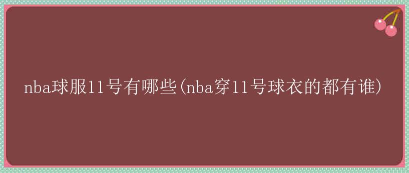 nba球服11号有哪些(nba穿11号球衣的都有谁)