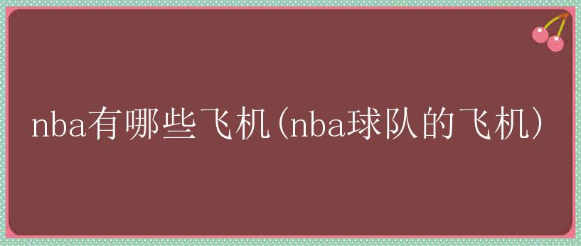 nba有哪些飞机(nba球队的飞机)