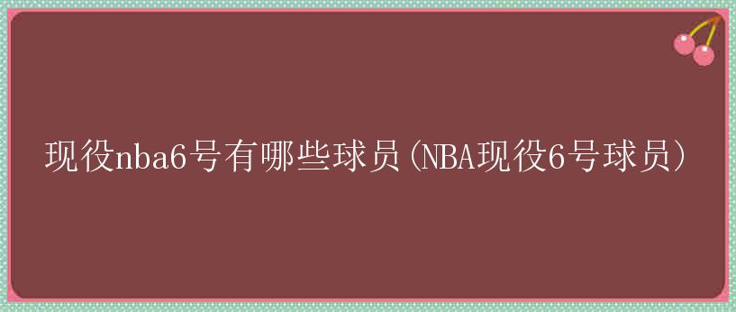 现役nba6号有哪些球员(NBA现役6号球员)