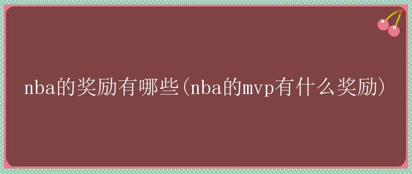 nba的奖励有哪些(nba的mvp有什么奖励)