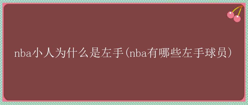 nba小人为什么是左手(nba有哪些左手球员)