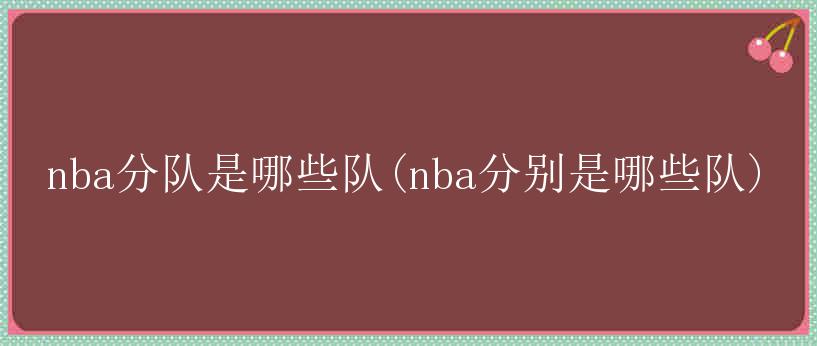 nba分队是哪些队(nba分别是哪些队)